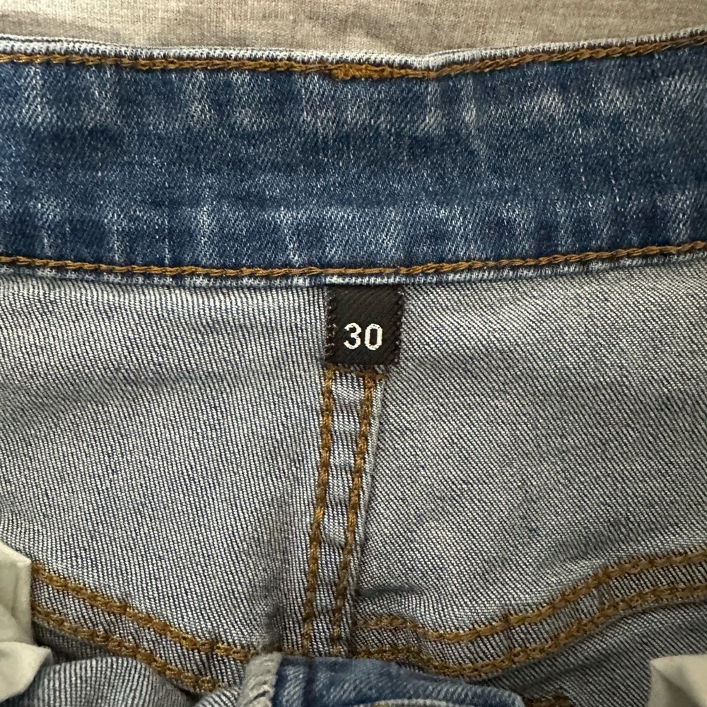 Distressed Billy Jean-  Skinny Blue Jeans with embroidery - Picture 5 of 9